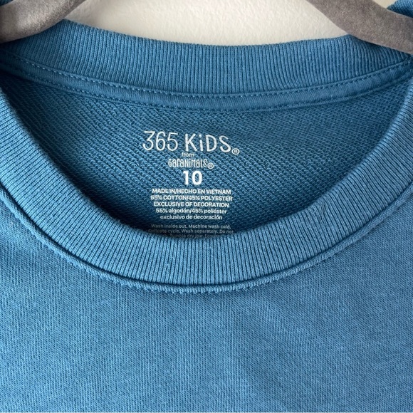 🌼 5/$25 365 Kids Girls Unicorn Sweatshirt Size 10 | Blue Pullover Crewneck - Picture 7 of 7